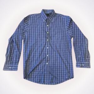 Jos. A. Bank Buffalo Plaid Button Front Shirt | Sz M